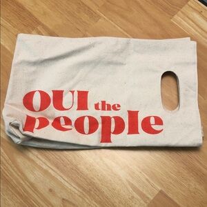 Oui the People canvas lunch bag bottle tote